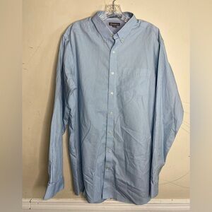 Eddie Bauer Men's Light Blue Striped Dress Shirt